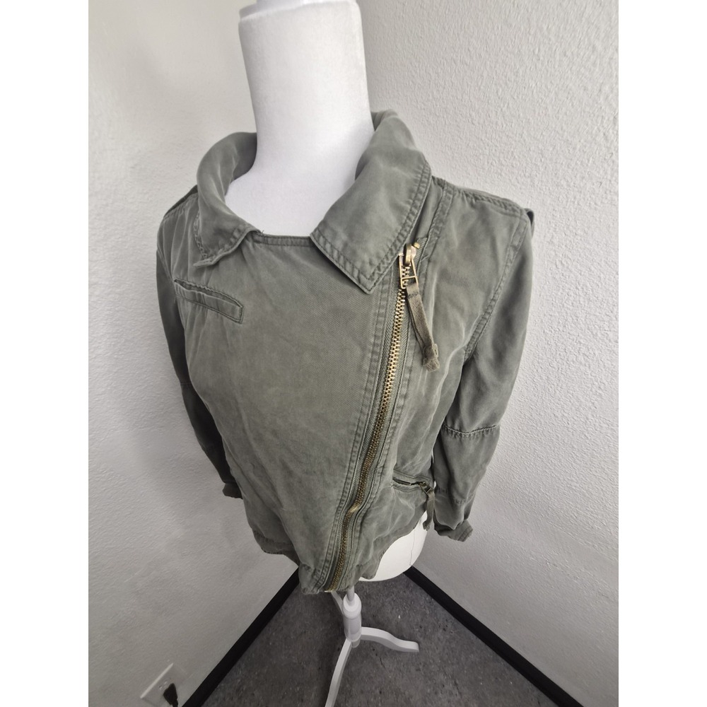 Beautiful Army Green Motorcycle Inspired Jacket By Kensie!! Size Medium!!